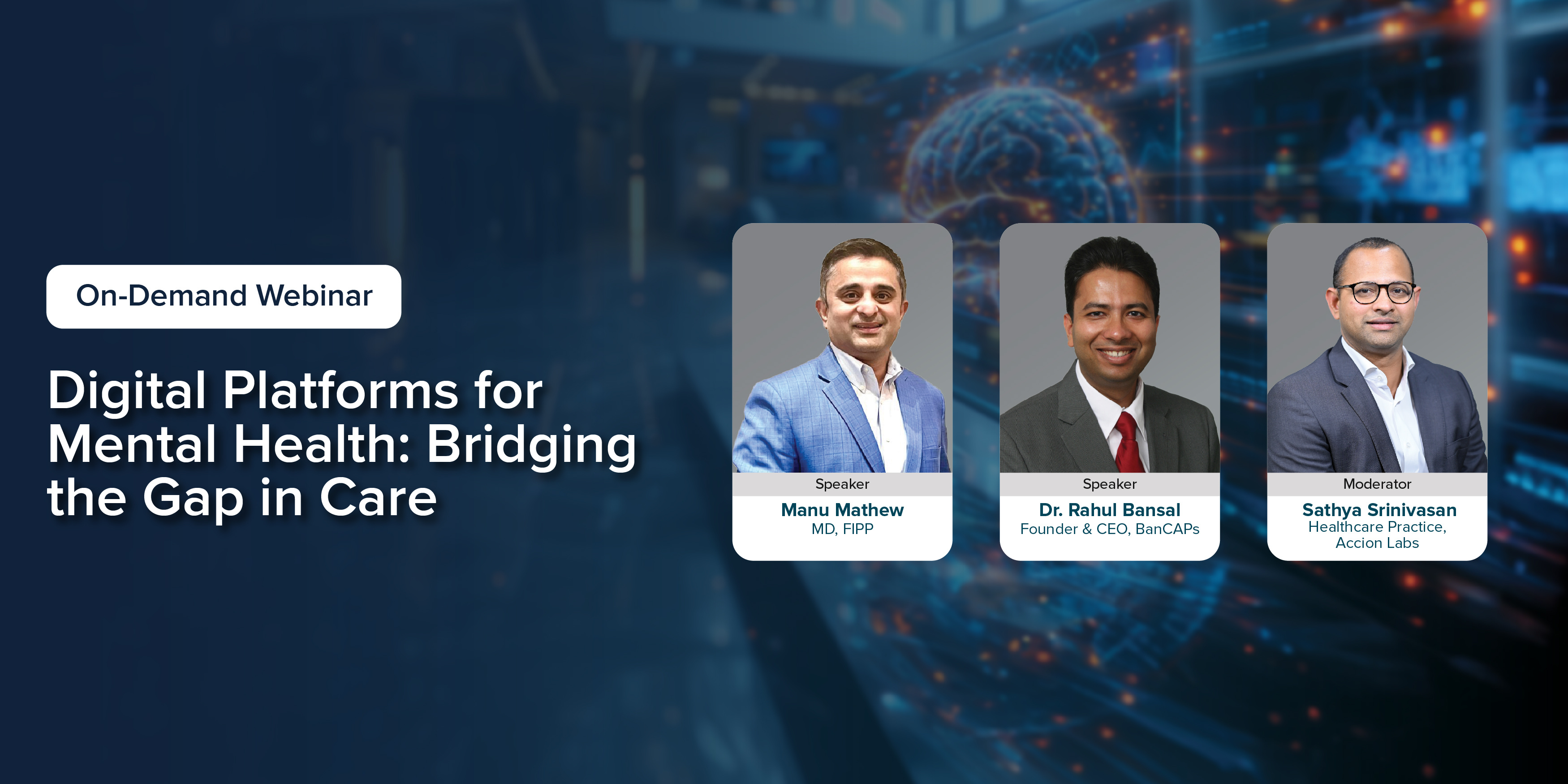 Webinar - Digital Platforms for Mental Health: Bridging the Gap in Care